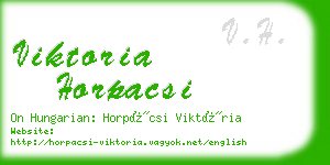 viktoria horpacsi business card